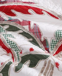 Tommy Bahama Palm Tree Patchwork Reversible 3-Pc. Quilt Set, King