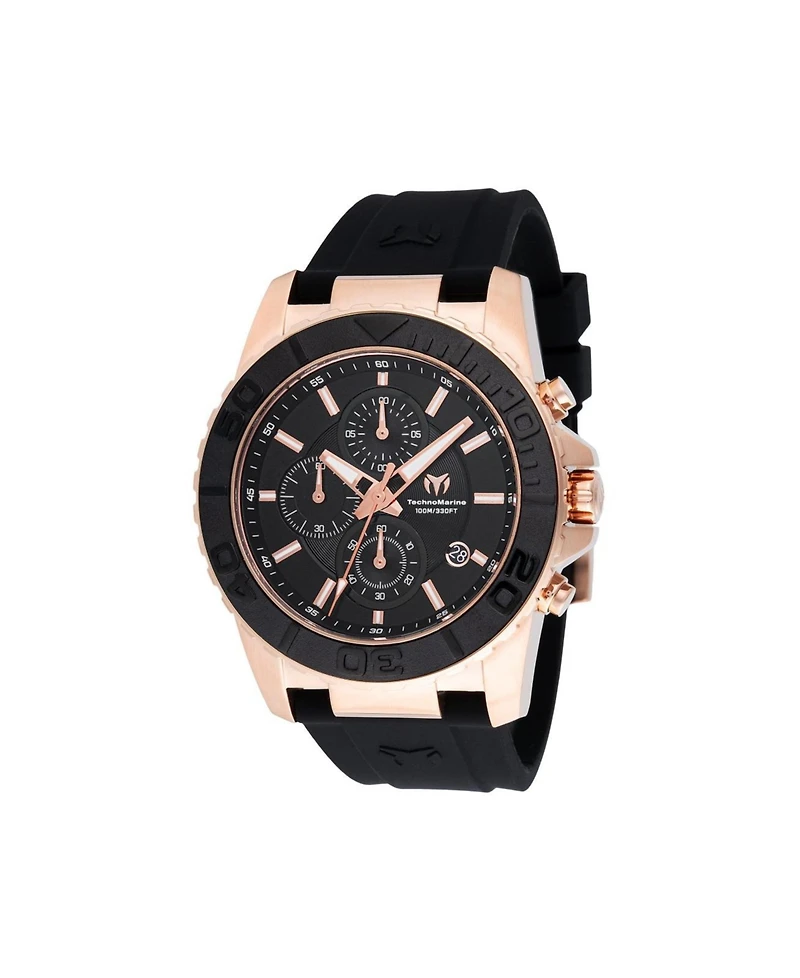 Technomarine Men's Tm-725002 Sea Quartz Chronograph Black Dial Watch