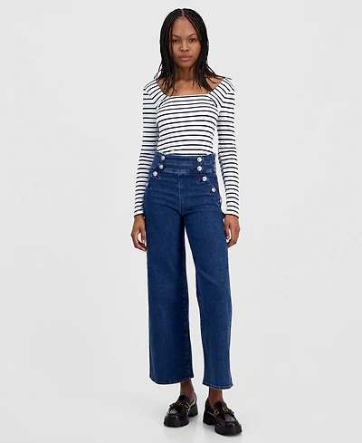 Guess Women's Alina Wide-Leg Sailor Jeans