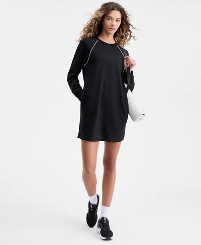 Id Ideology Women's Piped Sweatshirt Dress, Macy's Exclusive