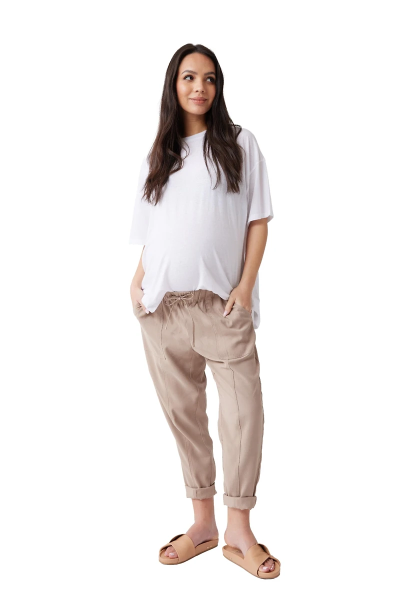 Ingrid + Isabel Women's Maternity Drapey Ankle Pant