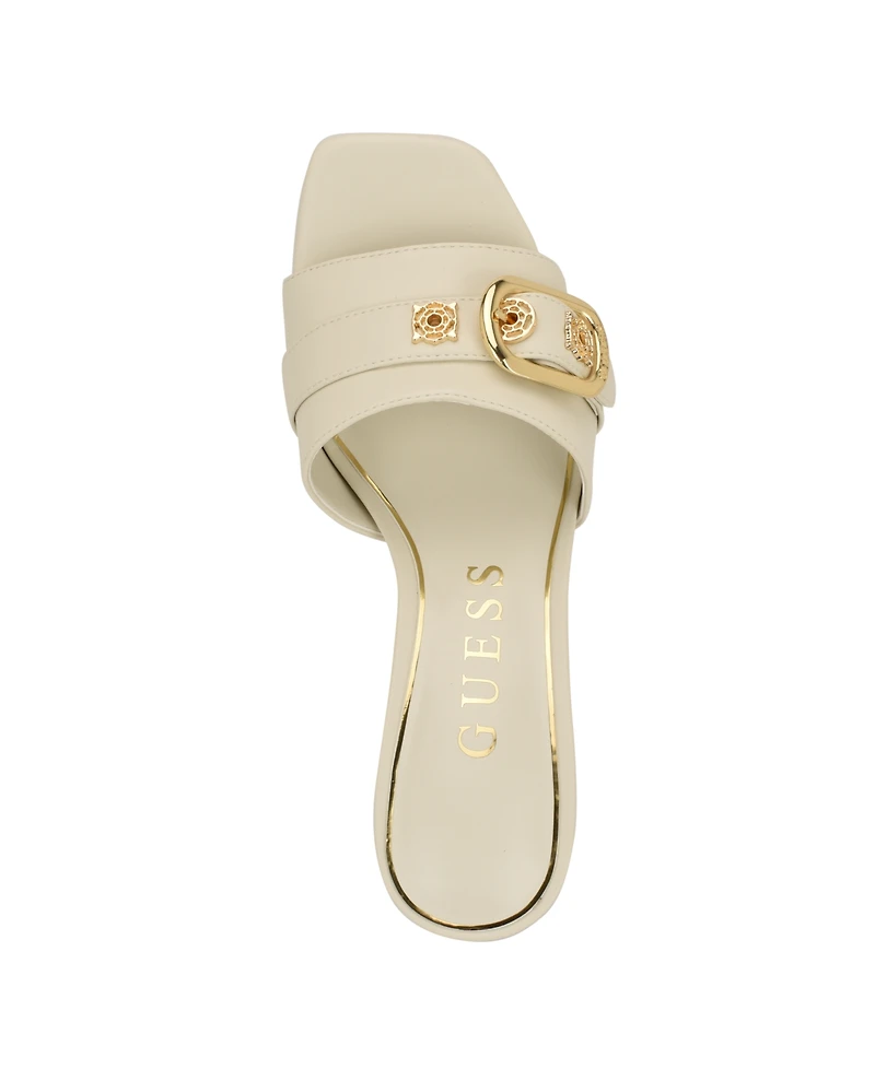 Guess Women's Dittara Slip-On Kitten Heel Sandals