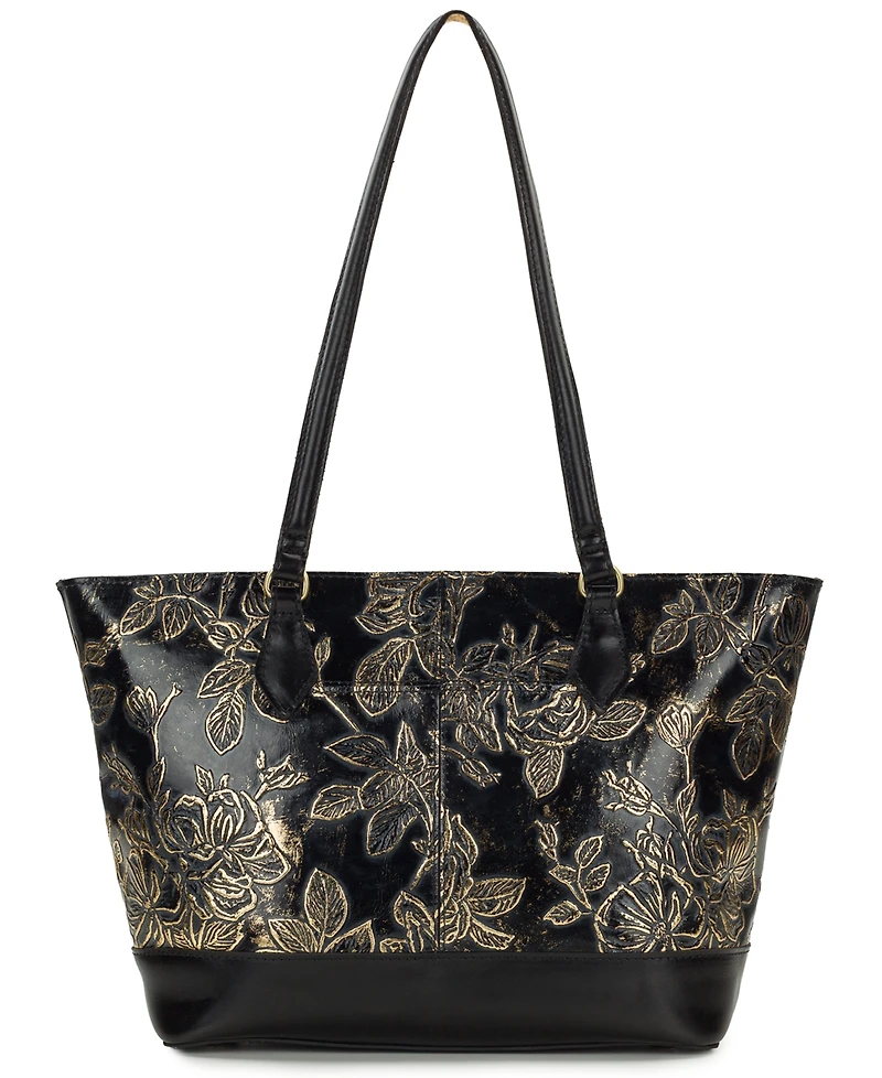 Patricia Nash Meka Bark Leaves Textured Tote Bag