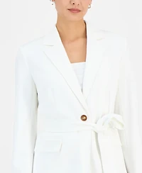 T Tahari Women's One-Button Tie-Waist Blazer