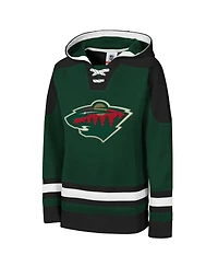 Outerstuff Big Boys and Girls Green Minnesota Wild Must Have Home V-Neck Pullover Hoodie