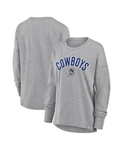 Fanatics Women's Heather Gray Dallas Cowboys Hometown Legacy Long Sleeve T-Shirt