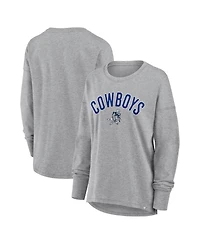 Fanatics Women's Heather Gray Dallas Cowboys Hometown Legacy Long Sleeve T-Shirt
