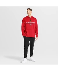 Fanatics Men's Red Chicago Blackhawks Authentic Centennial Pro Rink Hoodie