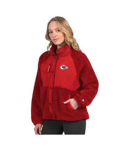 Starter Women's Red Kansas City Chiefs On the Ball Sherpa Jacket