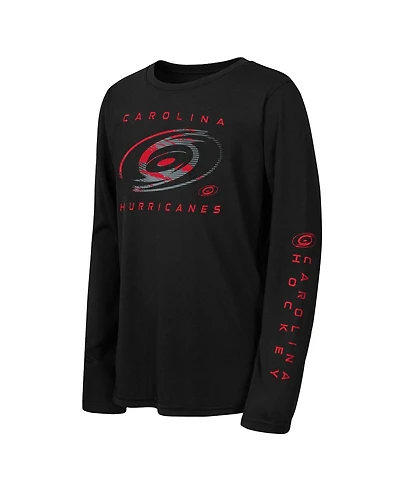 Outerstuff Big Boys and Girls Red Carolina Hurricanes Seize the Win Long Sleeve T-Shirt