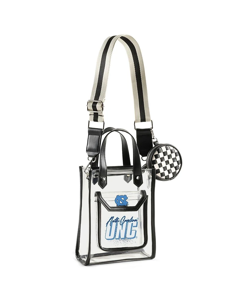 Wear by Erin Andrews North Carolina Tar Heels Clear Stadium Coin Pouch with Crossbody Purse