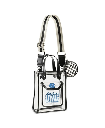 Wear by Erin Andrews North Carolina Tar Heels Clear Stadium Coin Pouch with Crossbody Purse