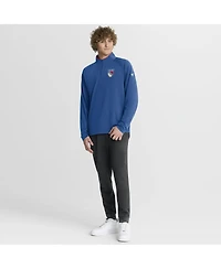 Fanatics Men's Blue New York Rangers Authentic Pro Rink Training Centennial Raglan Quarter-Zip Pullover Sweatshirt