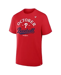 Fanatics Men's Red Philadelphia Phillies 2025 Mlb Postseason Locker Room T-Shirt