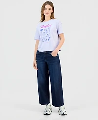 Rebellious One Juniors' Naples Grid Crewneck Tee