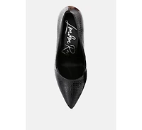 urchin croc high stiletto heel pumps