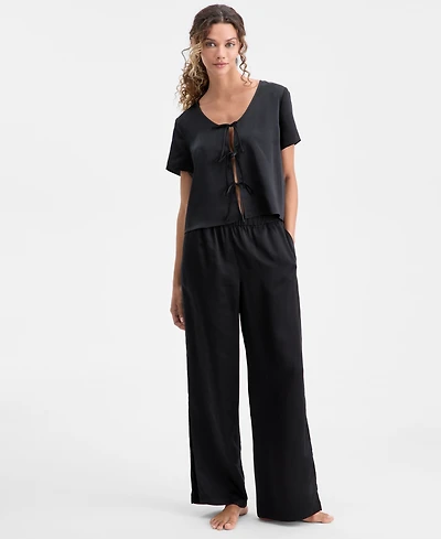 State of Day Women's 2-Piece Short-Sleeve Top and Pants Pajama Set, Macy's Exclusive