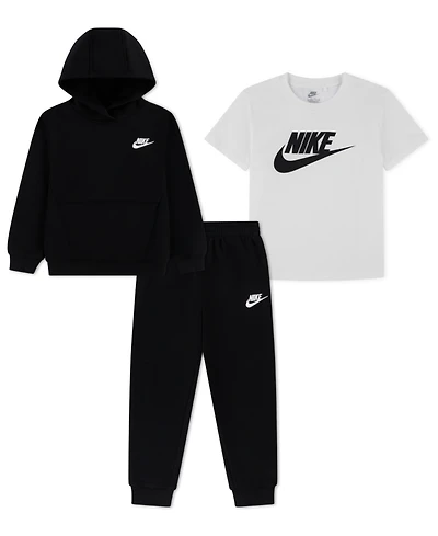 Nike Boy 4-7 Long-Sleeve Hoodie, T-Shirt and Jogger Pants, 3-Piece Set