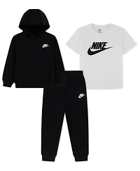 Nike Boy 4-7 Long-Sleeve Hoodie, T-Shirt and Jogger Pants, 3-Piece Set