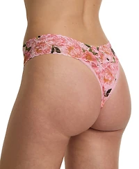 Hanky Panky Women's Printed Signature Lace Original Rise Thong Underwear