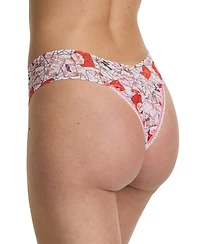Hanky Panky Women's Printed Signature Lace Original Rise Thong Underwear