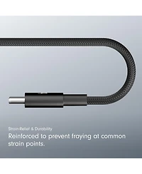 Beats Usb-c to Usb-c Woven Cable 2 Pack Fast Charging Durable/Tangle-Free Compatible Charger for Apple & Android Devices (1.5 m, 5 ft) - Bolt Black
