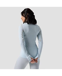 Backcountry Women's Pines Microgrid Ultra-Lt Baselayer 1/4-Zip Top Lightweight Long Underwear Tops