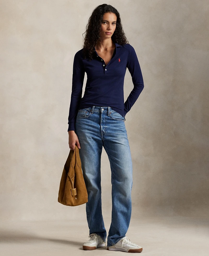Polo Ralph Lauren Women's Collar Long Sleeves Top