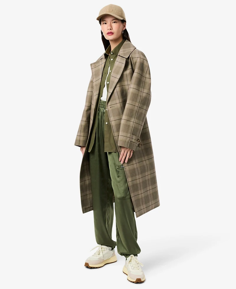 Lacoste Usa Women's Striped Oversized Shirt