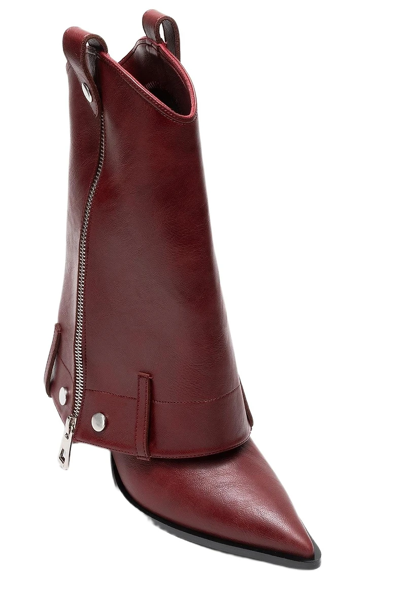 Prologue Shoes Lola Zip Pointed Toe Heel Boot (Women)