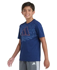 adidas Boys 8-20 Short-Sleeve Melange Lineage T-Shirt