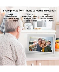 10in Cloud Frame- Easy Photo Share App- 20GB Cloud Storage, Auto-Rotate