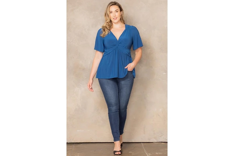 Kiyonna Plus Abby Twist Front Top