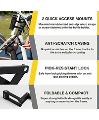 Sigtuna Folding Bike Lock Heavy Duty Bicycle Lock with Mount and Anti Scratch