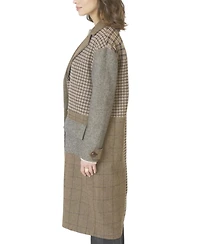 Central Park West Women's Raven Patchwork Long Coat