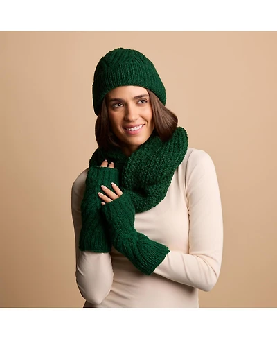 Feelgoodz Women s Artisan Hand-Knit Vienna Winter Wool Half Mitten