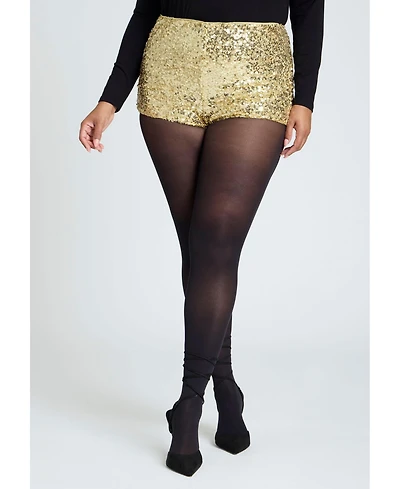 Eloquii Women's Plus Sequin Hot Short