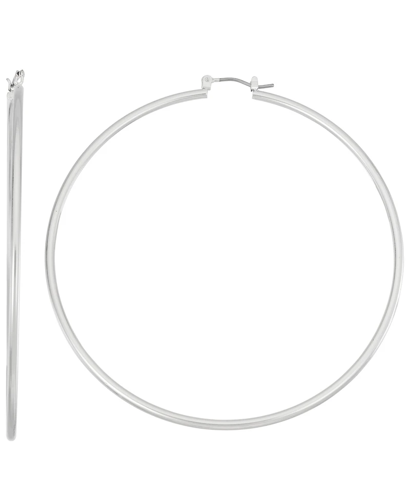 Nine West Silver-Tone Hoop Earrings