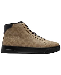 Coach Men's High Line High-Top Signature Canvas Round Toe Sneakers
