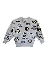 Gameday Couture Big Girls Gray Colorado Buffaloes Always on Repeat Pullover Sweatshirt