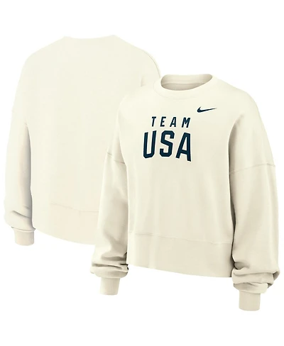 Nike Big Girls Cream Oversized Phoenix Fleece Sweatshirt