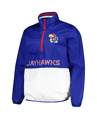 G-iii Sports by Carl Banks Men's Royal Kansas Jayhawks Cornerman Half-Zip Hoodie