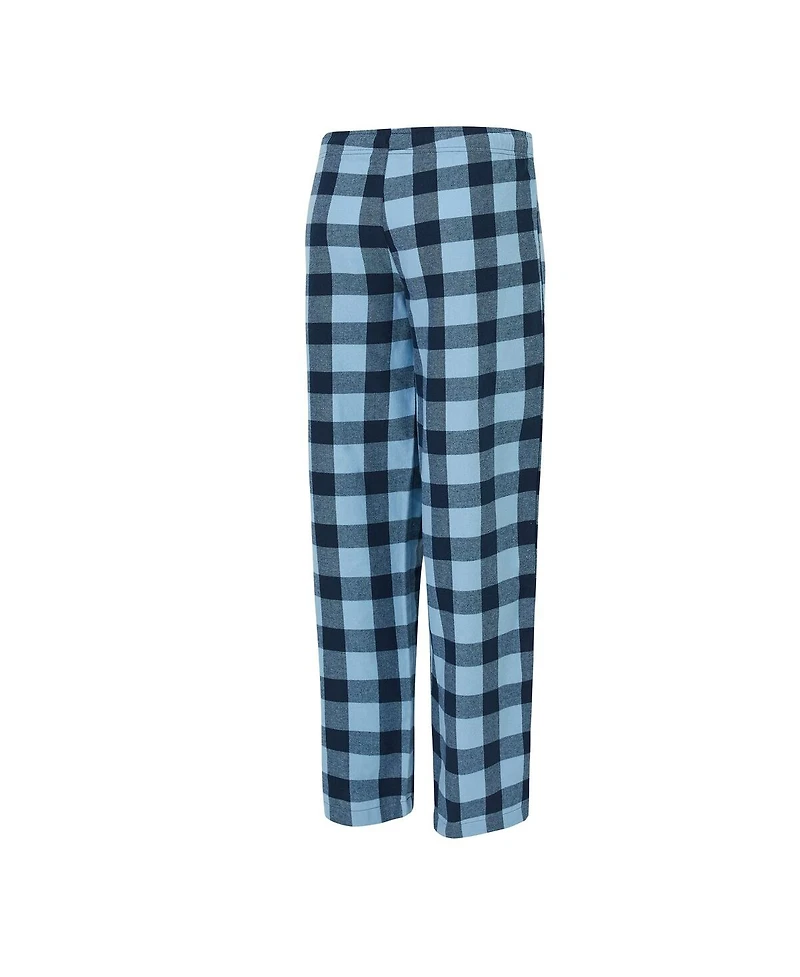Concepts Sport Women's 2-Piece Powder Blue/Navy Los Angeles Chargers Avondale T-Shirt and Pants Flannel Pj Set