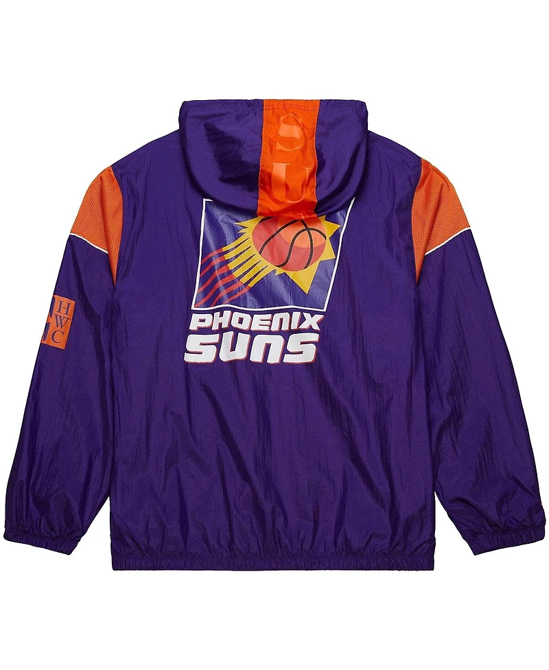Mitchell & Ness Men's and Women's Purple Phoenix Suns Hardwood Classics Team Og 3.0 Anorak Half-Zip Windbreaker Jacket