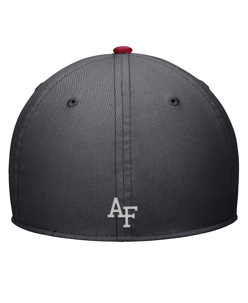 Nike Men's Anthracite Air Force Falcons Rivalry Swoosh Flex Hat