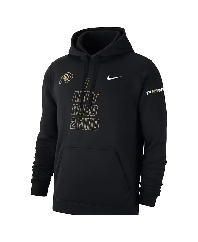 Nike Men's Black Colorado Buffaloes I Ain't Hard 2 Find Coach Prime Club Fleece Hoodie