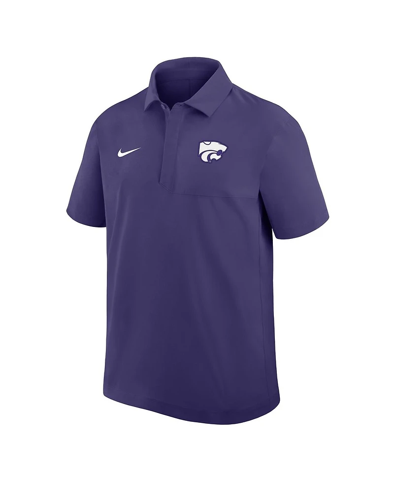 Nike Men's Purple Kansas State Wildcats Woven Polo Shirt
