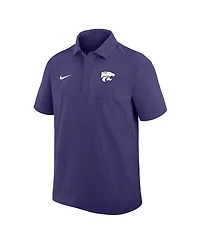 Nike Men's Purple Kansas State Wildcats Woven Polo Shirt