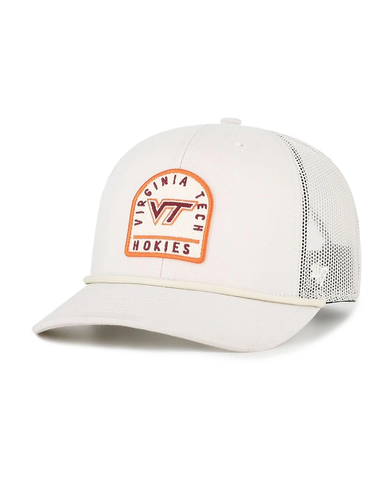 '47 Brand Men's and Women's Cream Virginia Tech Hokies Core Inline Gravestone Adjustable Trucker Hat
