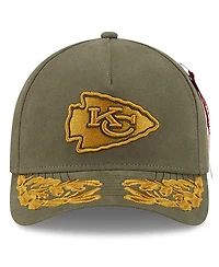 New Era x Alpha Industries Men's Olive Kansas City Chiefs A-Frame 9FORTY Adjustable Hat